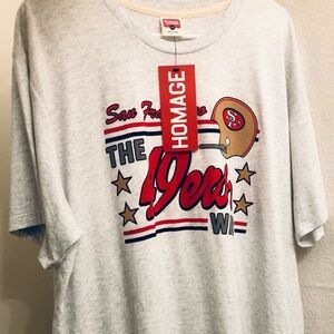 New San Francisco 49ers Men’s Size XXL Homage The 49ers Way T-Shirt Heather Grey